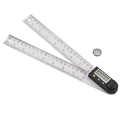 COLFULINE Digital Level Protractor 8 Inch, Angle Finder 360° Measuring Range,Plastic Angle Finder Ruler LCD Display for Woodworking, Construction, Repairing