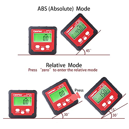 GemRed Digital Angle Gauge with Magnetic Base Digital Level and Angle Finder for Woodworking/Carpenter/Welding/DIY Tools/Home Renovation …
