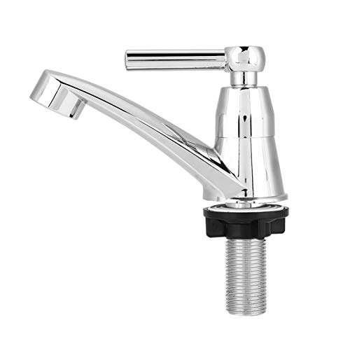 Basin Single Cold Faucet ABS Plastic Water Tap Bathroom Basin Kitchen Sink Accessories G1/2(20mm)(Straight Handle)