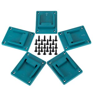 5 packs tool holder dock mount for makita 18v li-ion drill tools holder, hanger(lot of 5,cyan-blue)