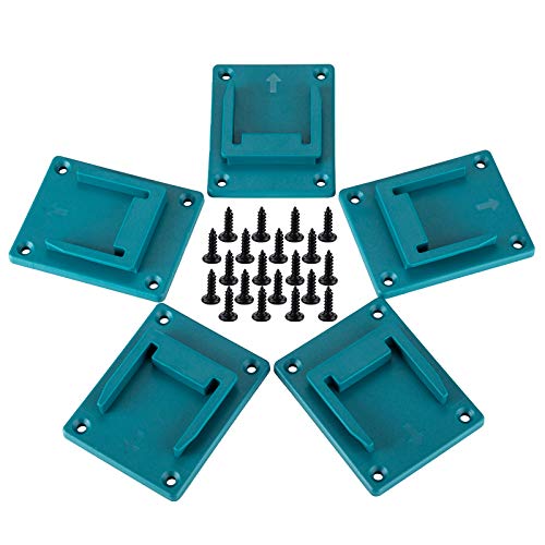 5 Packs Tool Holder Dock Mount for Makita 18V Li-ion Drill Tools Holder, Hanger(lot of 5,cyan-blue)