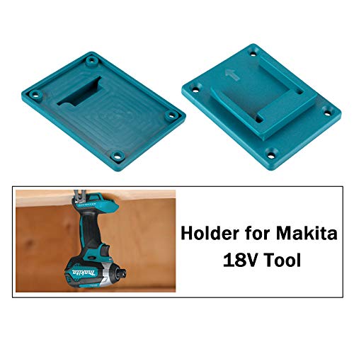 5 Packs Tool Holder Dock Mount for Makita 18V Li-ion Drill Tools Holder, Hanger(lot of 5,cyan-blue)