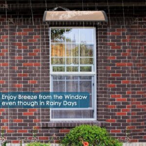 116 inch / 78 inch / 39 inch Window Awning Outdoor Polycarbonate Hollow Sheet Door Patio Canopy (40''x 80'', Dark Brown Canopy + Black Bracket)