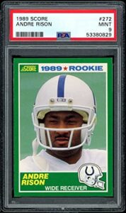 andre rison rookie card 1989 score #272 psa 9