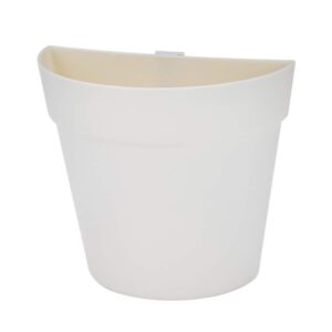 cuteam flower pots for garden, semicircle plant bonsai flower pot planter bucket wall mount office home decor beige