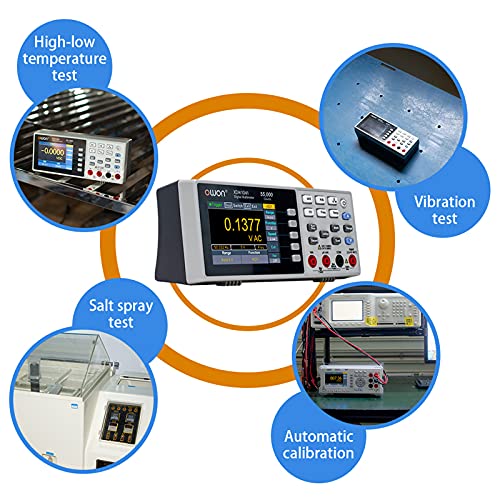 OWON XDM1041 Mini Desktop Digital Multimeter, 3.7in LCD Mini Digital Multimeter True RMS Temperature Tester Meter