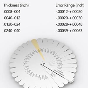 Digital Caliper, ROFMAPLE 6" Calipers Measuring Tool with 32 Blades Steel Feeler Gauge, Dual Marked Metric and Imperial, Inch Millimeter and Fraction Conversion, Large LCD Screen, Auto-Off Feature