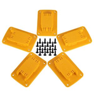 5 Packs Tool Mount for Dewalt 20V,12V Drill,Also Fit for Milwaukee M18 Tool Holder,Hanger (Lot of 5,Yellow)