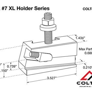 Colton Industrial Tools BXA #7 Quick Change Parting Blade Holder ZiN Coated