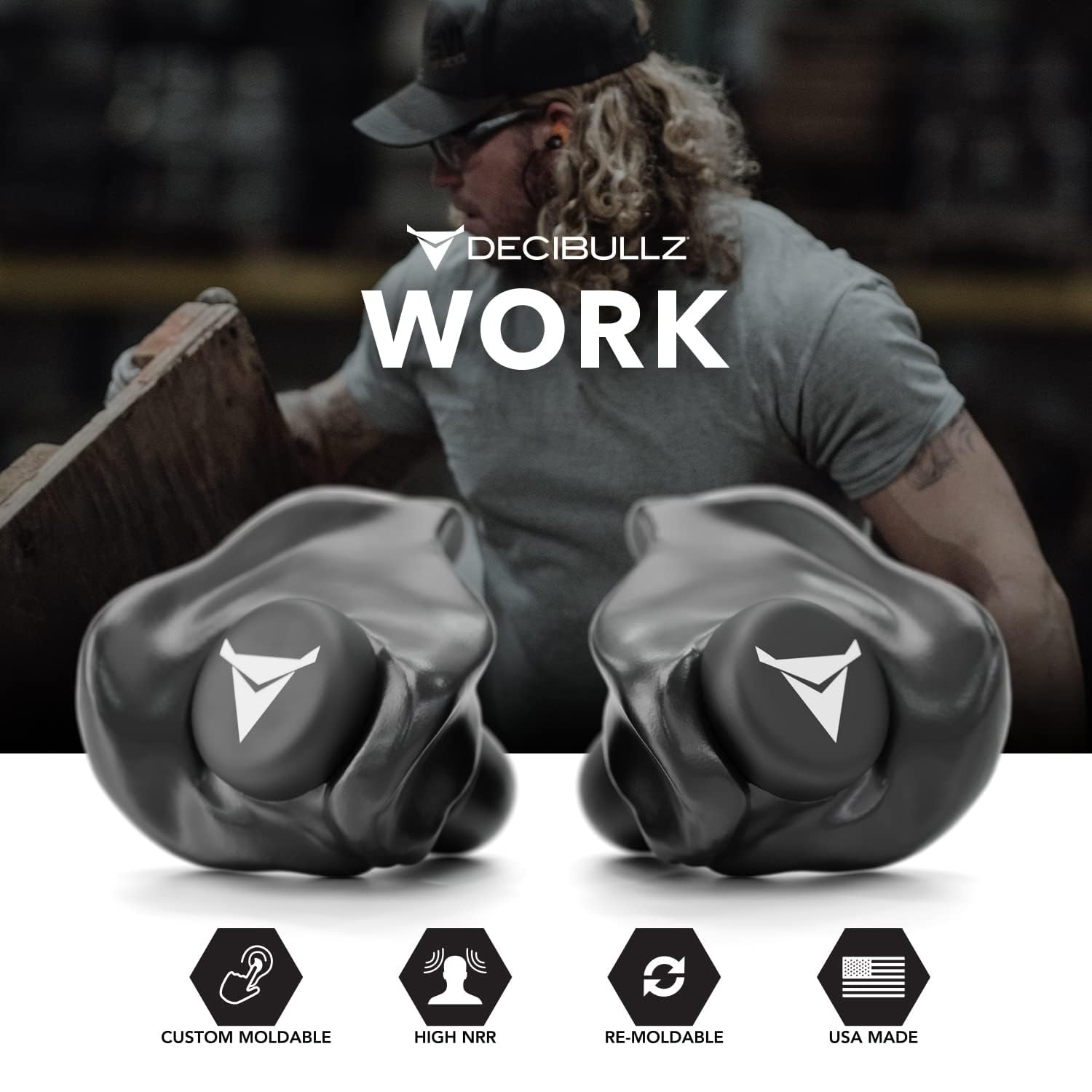 Decibullz Custom Molded Earplugs Pro Pack (Black) Bundle