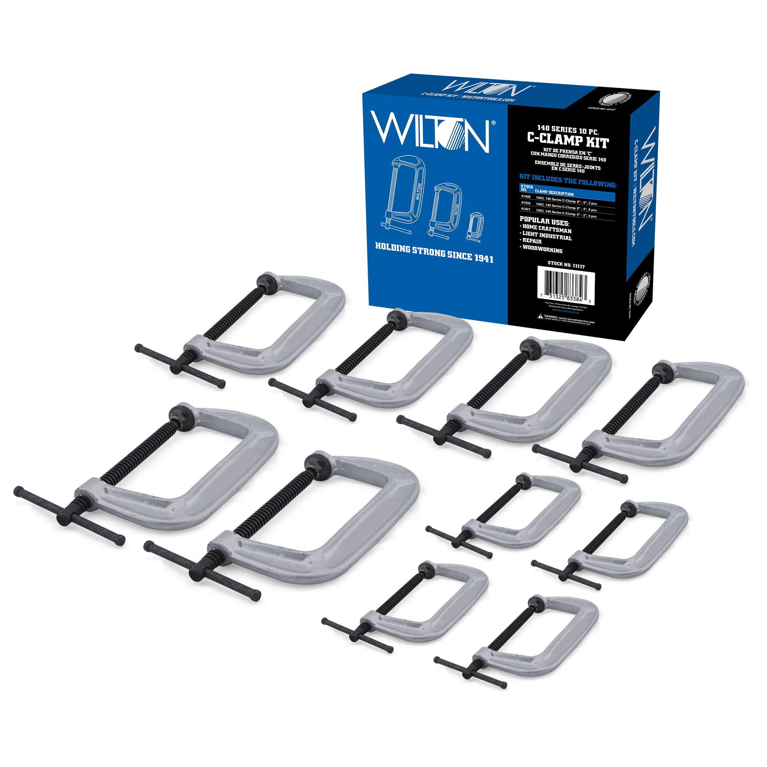 Wilton 140 Series 10-Piece C-Clamp Kit (11117)