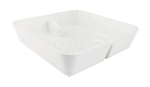 gsw abs plastic floor sink drain strainer drop-in basket 8-1/2”w x 8-1/2”l x 2-1/4”h - perfect for restaurant, bar, buffet (2" h abs)