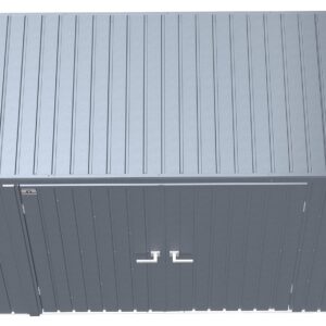 Arrow Shed Elite 8' x 4' Outdoor Lockable Steel Storage Shed Building with Pent Roof, Anthracite