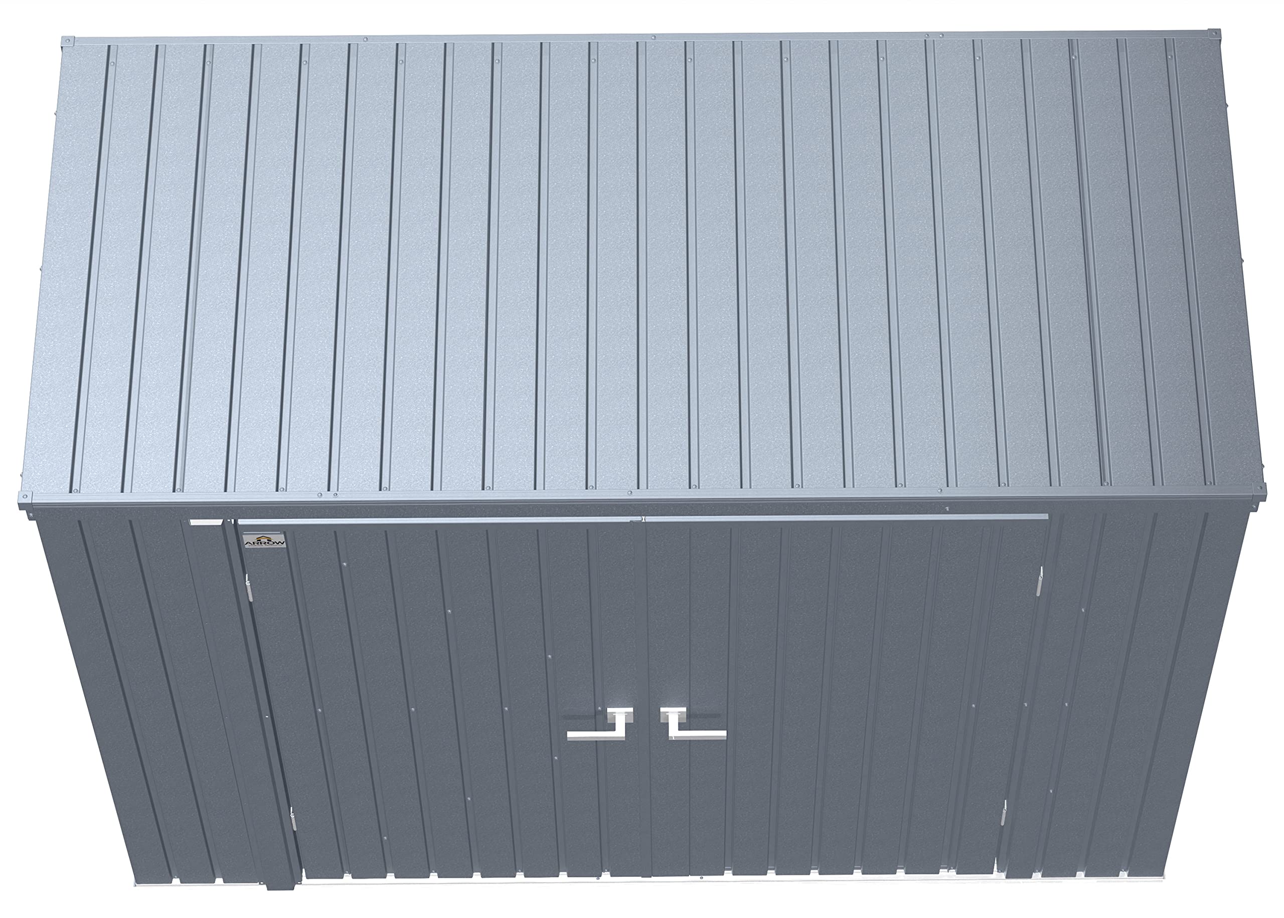 Arrow Shed Elite 8' x 4' Outdoor Lockable Steel Storage Shed Building with Pent Roof, Anthracite