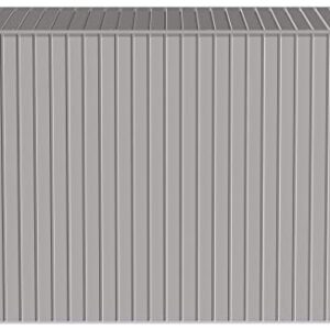 Arrow Shed Elite 10' x 4' Outdoor Lockable Steel Storage Shed Building with Pent Roof, Cool Grey