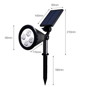 hyperpower Elite 2x4 LED Solar Landscape Spot Lights Outdoor Adjustable Solar Panel 180°Swivel Light Head 90° New Technique Monocrystalline Silicon 3w Solar Panel (136x80MM) 2xPACK