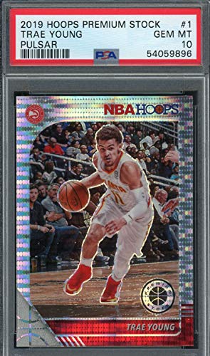 Trae Young 2019 Panini Hoops Premium Stock Pulsar Basketball Card #1 Graded PSA 10 GEM MINT