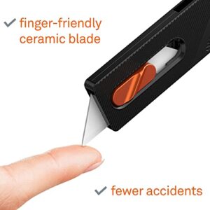 Slice 10496 EDC Pocket Knife, Ceramic Blade, Finger Friendly, Lasts 11x Longer Than Metal, Aluminum Handle, Textured Grip, Lanyard, Commercial Grade