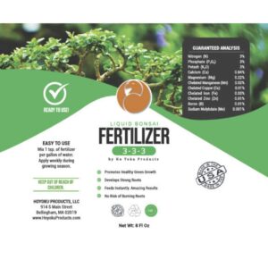 Bonsai Fertilizer by Ho Yoku - Water Soluble and Free of Odor, 3-3-3 Liquid Bonsai Food and Fast Acting for Indoor Plants