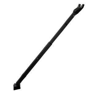 product trend dual security bar, 1-set adjustable-length portable strong door bar for hinged and sliding patio doors and windows, home safety and travel security, extends 28 inches to 45 inches, black