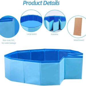 Foldable Collapsible Lizard Bathing & Cooling Swimming Pool, Durable Bath Tub, Swimming Bath Water Washer for Bearded Dragons Hedgehog Hamster & Small Animals, Bonus - Bearded Dragon Swim Float