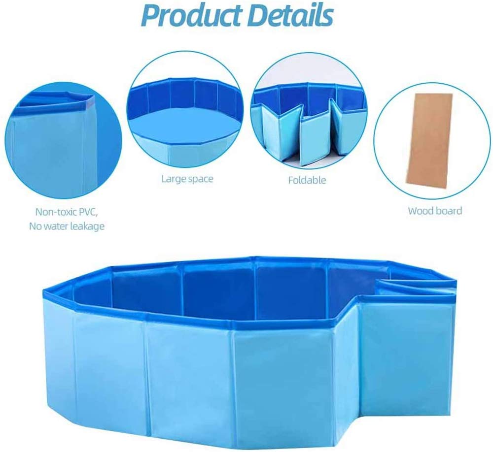 Foldable Collapsible Lizard Bathing & Cooling Swimming Pool, Durable Bath Tub, Swimming Bath Water Washer for Bearded Dragons Hedgehog Hamster & Small Animals, Bonus - Bearded Dragon Swim Float