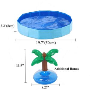 Foldable Collapsible Lizard Bathing & Cooling Swimming Pool, Durable Bath Tub, Swimming Bath Water Washer for Bearded Dragons Hedgehog Hamster & Small Animals, Bonus - Bearded Dragon Swim Float