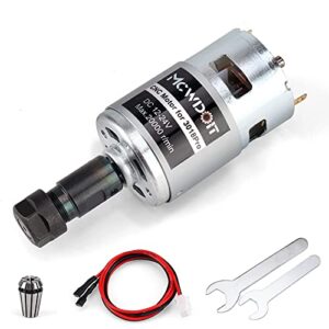 upgraded mcwdoit 775 spindle motor - 20000rpm, dc 12-24v, electrical dc motor for 3018/3018pro/ 3018pro-m cnc router machine, with 3.175mm er11 collet