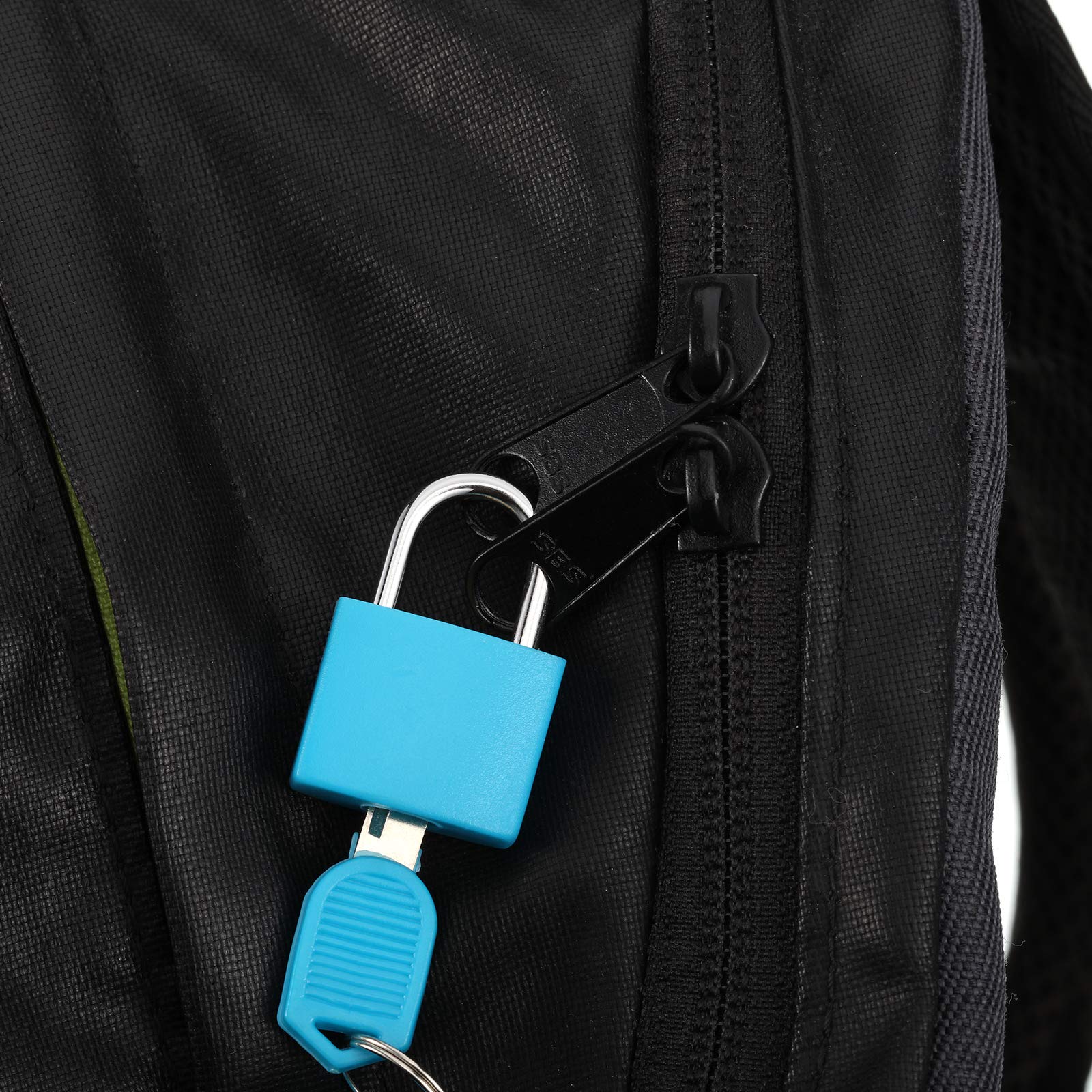 Luggage Locks with Keys Suitcase Locks Mini Metal Keyed Padlocks for Backpack Boxes Laptop Bag School Gym Locker 23mm (Black,10 Pieces)