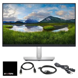dell p2422h 24" 16:9 ips computer monitor screen with display port cable and usb 3.0 upstream cable - new model