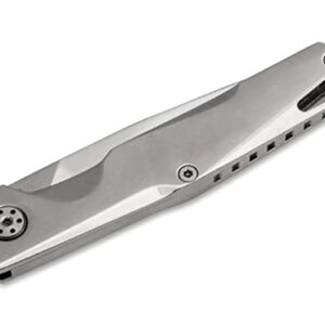 Boker Magnum Shiny EDC Pocket Knife - Small Multipurpose Folding Knife with 2.36 Inch, 8Cr13MoV Steel Blade and Stainless Steel Handle, Lightweight Everyday Carry (01SC086)