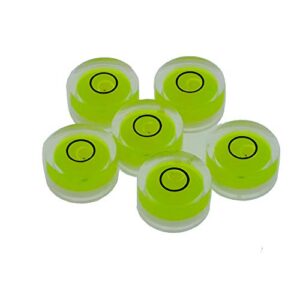 Circular Bubble Spirit Level BY GFNT for Tripod, Phonograph, Turntable Etc 6PCS (18x9mm green)