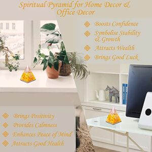 Orgone Pyramid of Success, Citrine Orgonite Pyramid is Healing Crystals for Wealth & Wisdom and Orgonite Pyramid help in Healing Meditation