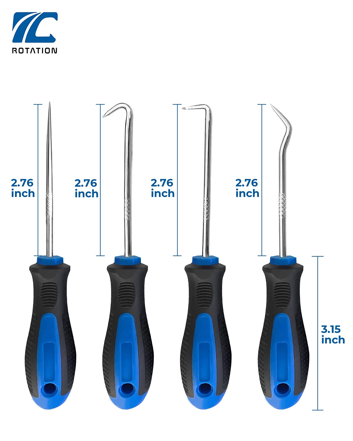 ROTATION Precision Hook and Pick Set for Automotive | 4-Piece Hand Tools