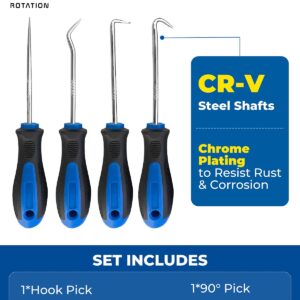 ROTATION Precision Hook and Pick Set for Automotive | 4-Piece Hand Tools