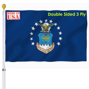 air force flags 3x5 outdoor double sided made in usa- united states usaf military heavy duty flags with 2 brass grommets for outdoor indoor wall