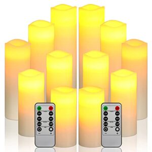 da by flameless candles with remote control led battery candle set of 12