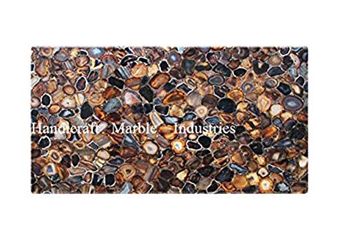30"x12" Mix Multi Colour Agate Table Top Rectangular Table, Center Table, Coffee Table, Patio Table, Hallway Table, Living Room Furniture