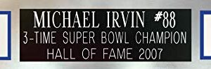 Michael Irvin Autographed Blue Dallas Jersey - Beautifully Matted and Framed - Hand Signed By Irvin and Certified Authentic by Beckett - Includes Certificate of Authenticity