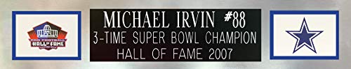 Michael Irvin Autographed Blue Dallas Jersey - Beautifully Matted and Framed - Hand Signed By Irvin and Certified Authentic by Beckett - Includes Certificate of Authenticity