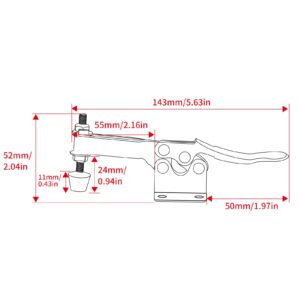 10 Pack Hold Down Toggle Clamps Woodworking,201B Clamps Hand Tool Toggle Clamp 220Lbs Holding Capacity,Antislip Quick Release Horizontal Toggle Clamp,Heavy Duty Toggle Clamp for Cam Over Clamp-SKYCY