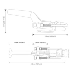 5Pack 2000lbs Toggle Clamp 431,Heavy Duty Toggle Latch Clamp for Latch Lock,Self Latch Toggle Latch Action Lock for Tire Carrier Latch,Smoker Lid Latch,Cam Clamp Latch Pull Latch,Draw Latch Hardware.