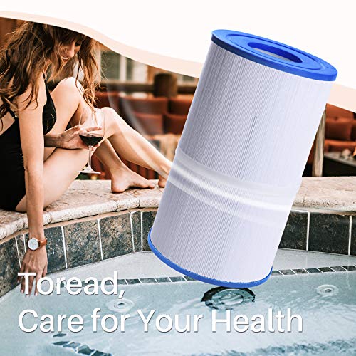 TOREAD Replacement for Spa Filter PRB35-IN, Unicel C-4335, Guardian 409-219, Filbur FC-2385, 03FIL1300, 17-2482, 25393, 303557, 817-3501, R173431, 35 sq.ft, 5 X 9 Drop in Hot Tub Filter, 2 Pack