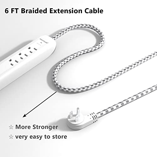 Oviitech USB C Power Strip, Power Strip with USB,3 Outlets and 2 USB Ports(1 USB C,1 USB A),with 6 Foot Heavy Duty Extension Power Cord,Straight Plug,for Home, Office, Travel and Dorm Room,White.