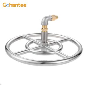 gohantee Fire Ring Burner Valve Assembly Kit, 12 inch Stainless Steel Fire Pit Installation Kit for Propane Gas, Replacement Parts for Propane Gas Fire Pit, Outdoor Fireplaces 90000 BTU