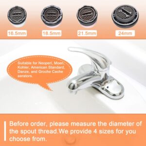 12 Pieces Faucet Aerator Replacement for Sink Aerators and 5 Pieces Faucet Aerator Key Wrenches Removal Tool M 16.5 mm 18.5 mm 21.5 mm 24 mm Tap Aerators Flow Restrictor for Bathroom Kitchen