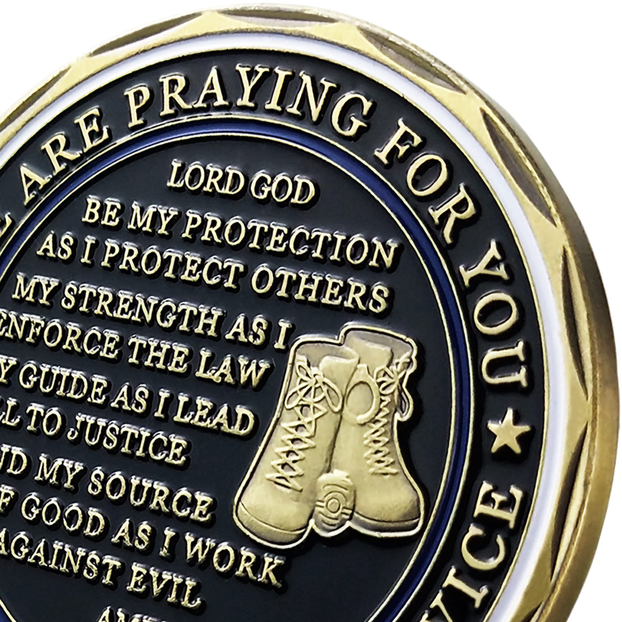 Saint Michael Police Prayer Law Enforcement Challenge Coin