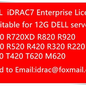 Dell iDRAC 9 Enterprise License Compatible for Remote Management of PowerEdge R340 R240 R440, R640, R740, R740XD, R940 R940XA T340, T440, and T640 Servers