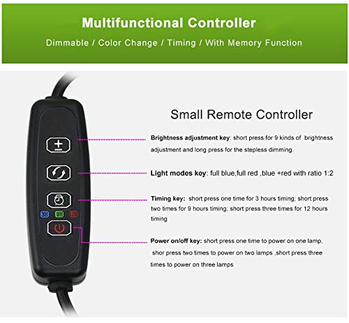 XINBAOHONG Grow Lights 10 Dimmable Levels Plant Grow Lights with 3 Modes Timing Function for Indoor Plants