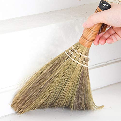 BESPORTBLE 2Pcs Straw Broom Dust Brush Small Broom Little Broom Hand Broom Floor Sweeping Broom Cleaner Desktop Cleaning Tool